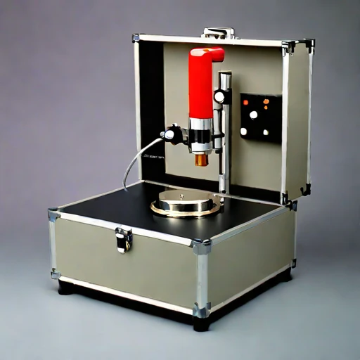 A poroelastic-core permeability rig, photographed against a plain background
