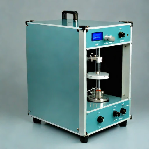 A poroelastic-core permeability rig, photographed against a plain background