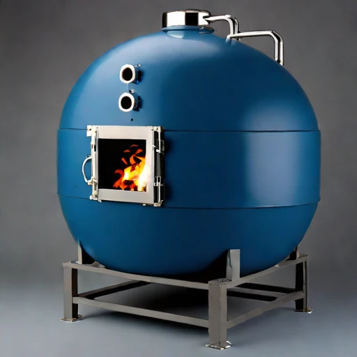 A pahoehoe-flow glaze kiln, photographed against a plain background
