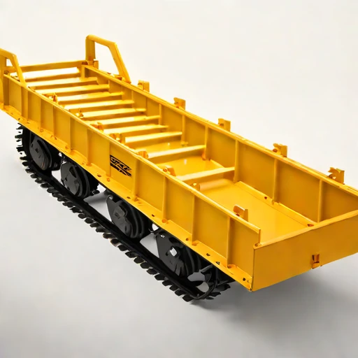 A permafrost-foundation pile carrier, photographed against a plain background