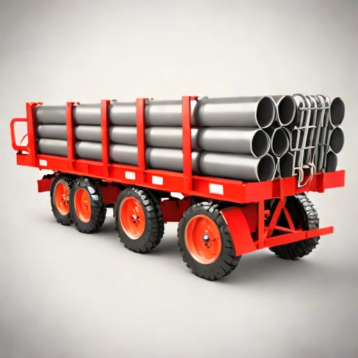 A permafrost-foundation pile carrier, photographed against a plain background