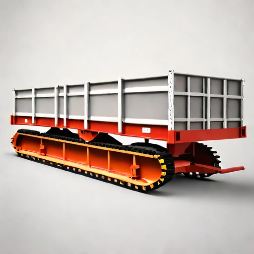 A permafrost-foundation pile carrier, photographed against a plain background
