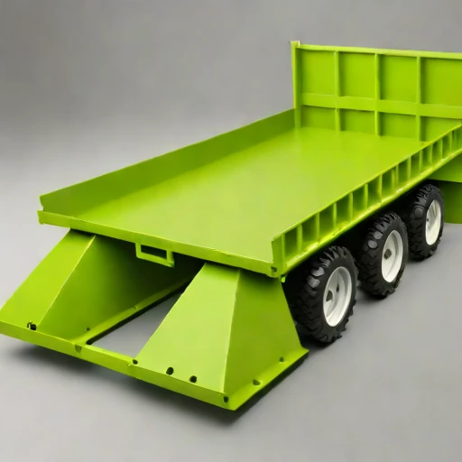 A permafrost-foundation pile carrier, photographed against a plain background