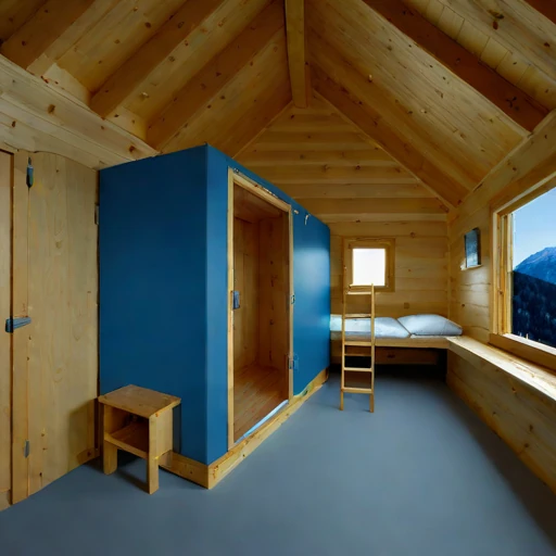 A polje-floor trekking hostel, photographed against a plain background