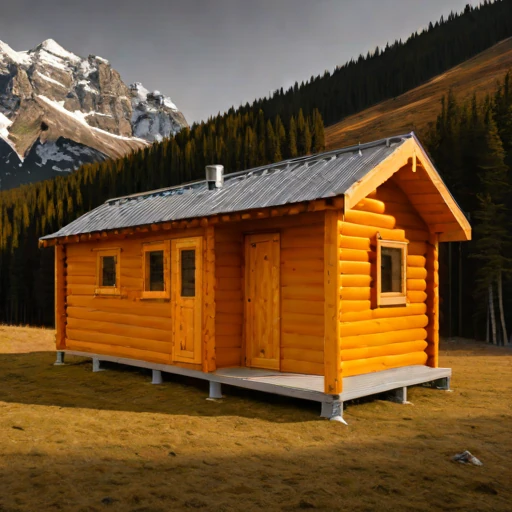 A polje-floor trekking hostel, photographed against a plain background