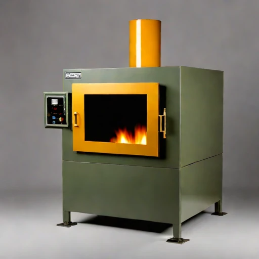 A peridotite-hearth smelting forge, photographed against a plain background