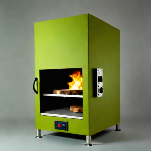 A peridotite-hearth smelting forge, photographed against a plain background