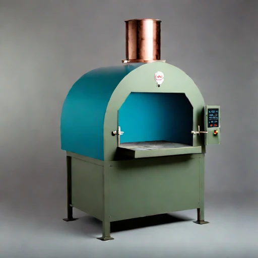 A peridotite-hearth smelting forge, photographed against a plain background