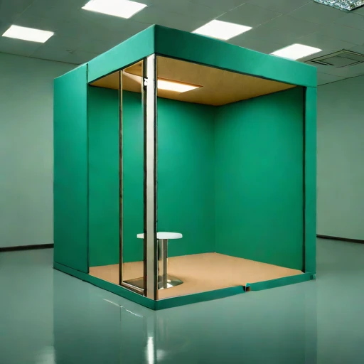 A permafrost-isolated audition chamber, photographed against a plain background
