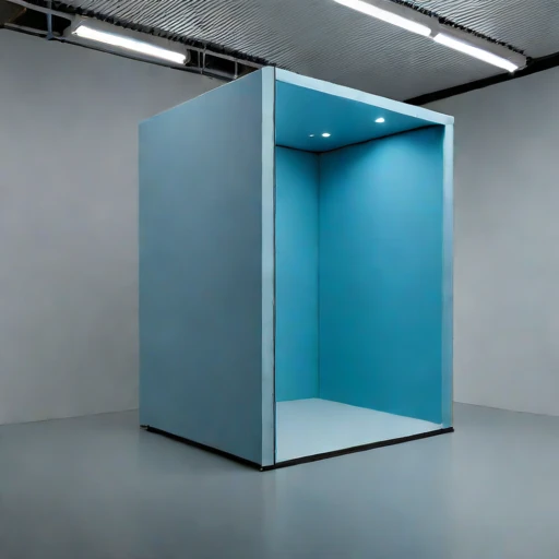 A permafrost-isolated audition chamber, photographed against a plain background