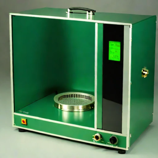 A psychrometric-loop humidity cell, photographed against a plain background