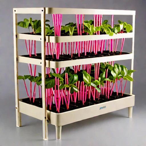 A podzol-profile seedling column, photographed against a plain background