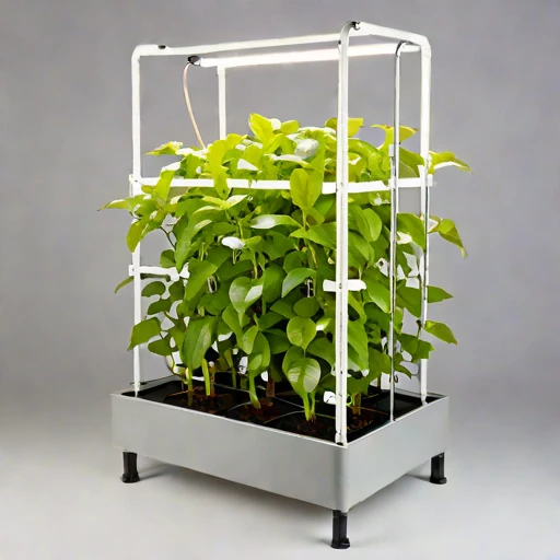 A podzol-profile seedling column, photographed against a plain background