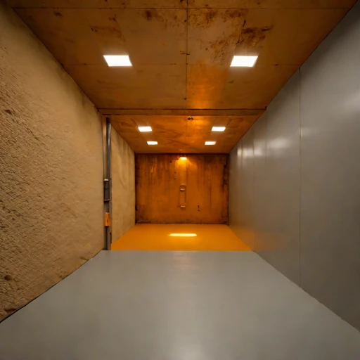 A rock-bolted rehearsal cell, photographed against a plain background