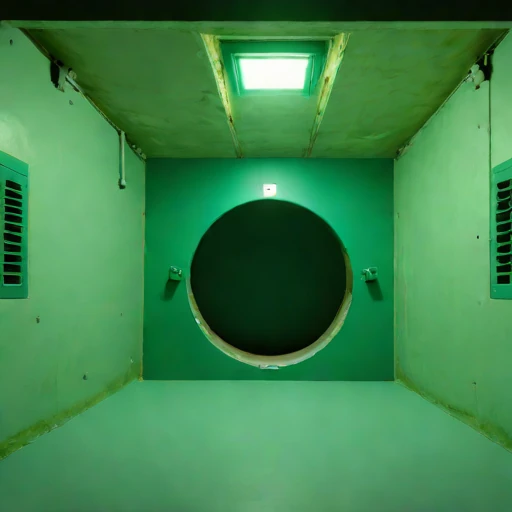 A rock-bolted rehearsal cell, photographed against a plain background