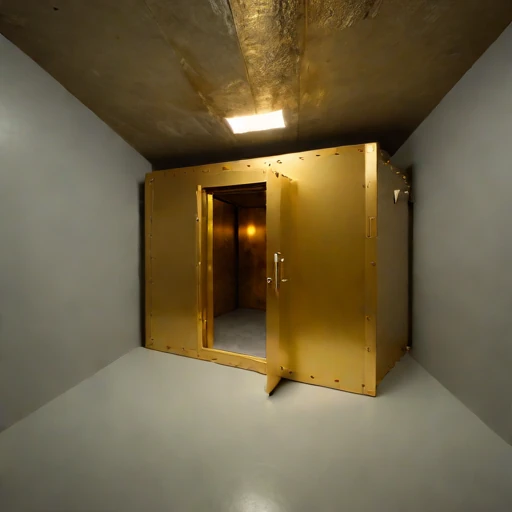 A rock-bolted rehearsal cell, photographed against a plain background