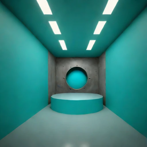 A rock-bolted rehearsal cell, photographed against a plain background