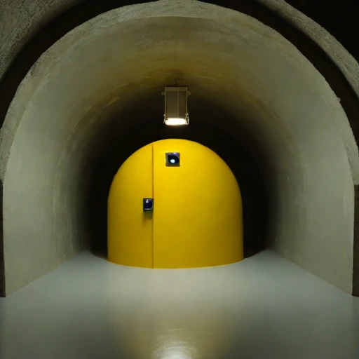 A rock-bolted rehearsal cell, photographed against a plain background