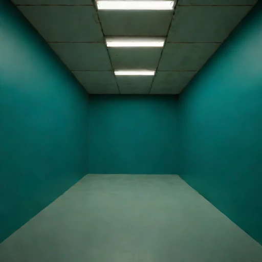 A rock-bolted rehearsal cell, photographed against a plain background
