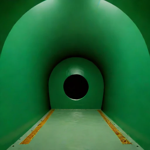 A ravelling-ground shoring bay, photographed against a plain background
