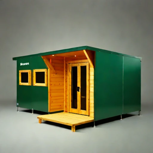 A rebound-zone survey cabin, photographed against a plain background