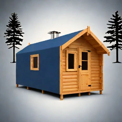 A rebound-zone survey cabin, photographed against a plain background
