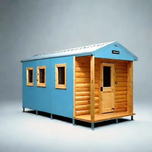 A rebound-zone survey cabin, photographed against a plain background
