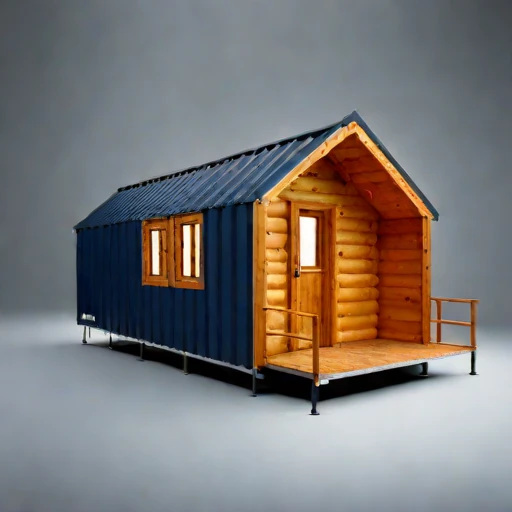 A rebound-zone survey cabin, photographed against a plain background