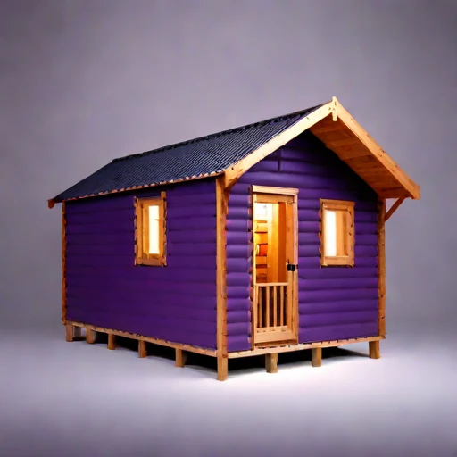 A rebound-zone survey cabin, photographed against a plain background