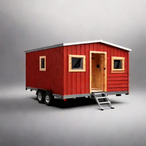 A rebound-zone survey cabin, photographed against a plain background