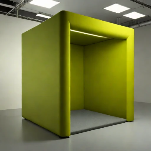 A salt-dome acoustic vault, photographed against a plain background