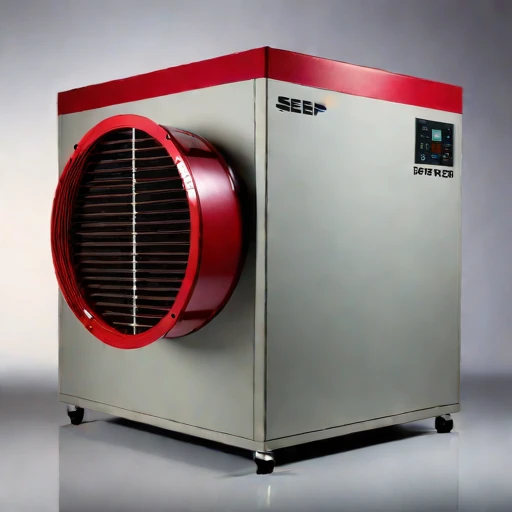 A seif-dune intake filter, photographed against a plain background
