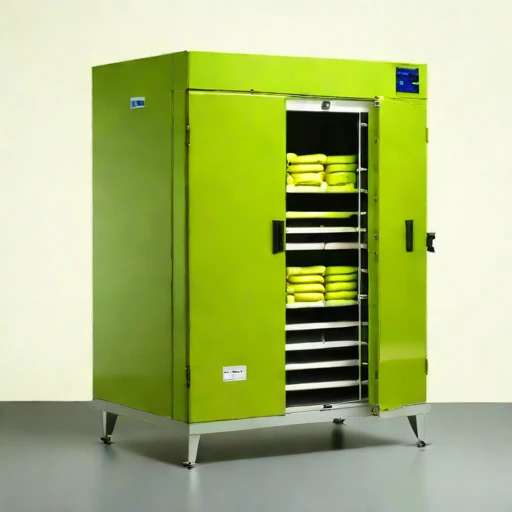 A serir-floor holding bin, photographed against a plain background