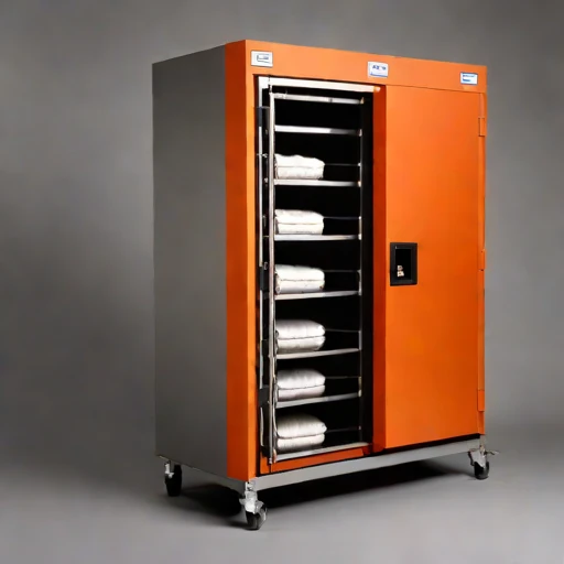 A serir-floor holding bin, photographed against a plain background