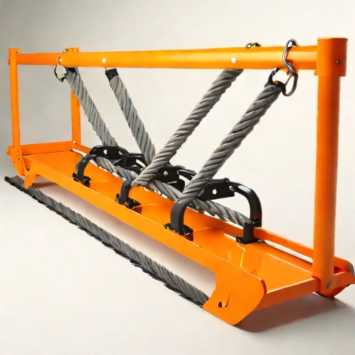 A serac-field rope hoist, photographed against a plain background