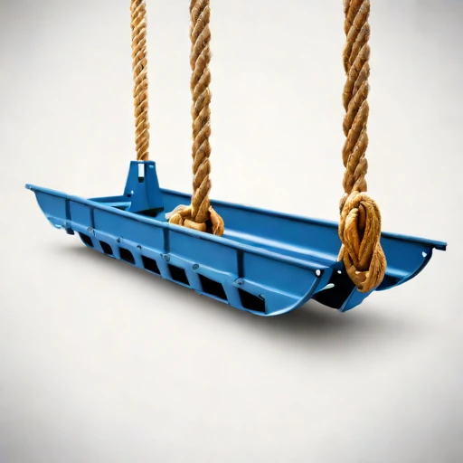 A serac-field rope hoist, photographed against a plain background