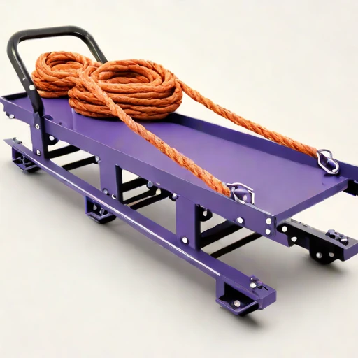 A serac-field rope hoist, photographed against a plain background