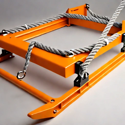 A serac-field rope hoist, photographed against a plain background