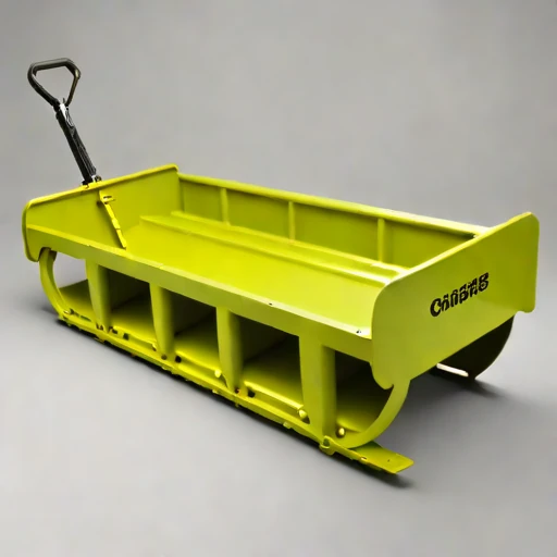 A sintered-firn sledge, photographed against a plain background