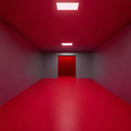 A stope-floor training hall, photographed against a plain background