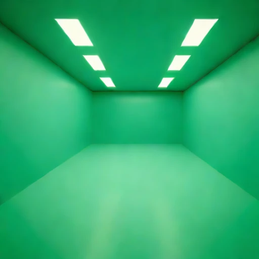 A stope-floor training hall, photographed against a plain background