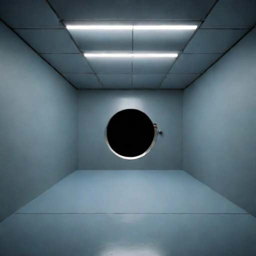 A stope-floor training hall, photographed against a plain background