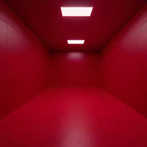 A stope-floor training hall, photographed against a plain background