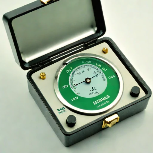 A slip-flow vacuum gauge, photographed against a plain background