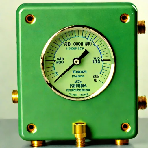 A slip-flow vacuum gauge, photographed against a plain background