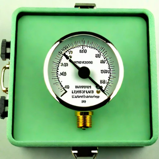 A slip-flow vacuum gauge, photographed against a plain background