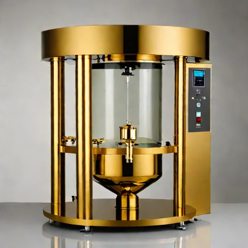 A salinity-gradient decanter, photographed against a plain background