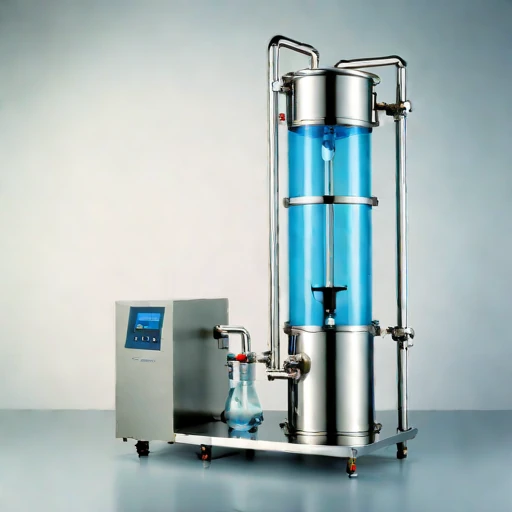 A salinity-gradient decanter, photographed against a plain background