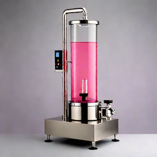 A salinity-gradient decanter, photographed against a plain background