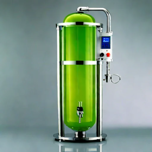 A salinity-gradient decanter, photographed against a plain background